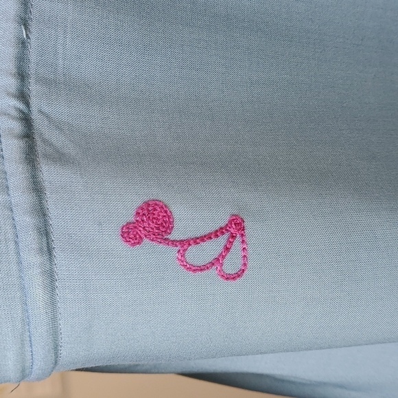 Mods international Bohemian, style dress, medium blue with purple enbroidery. M - Picture 9 of 12